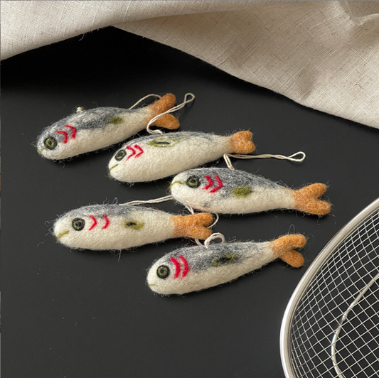 "Salted Fish" Wool Felt Pendant