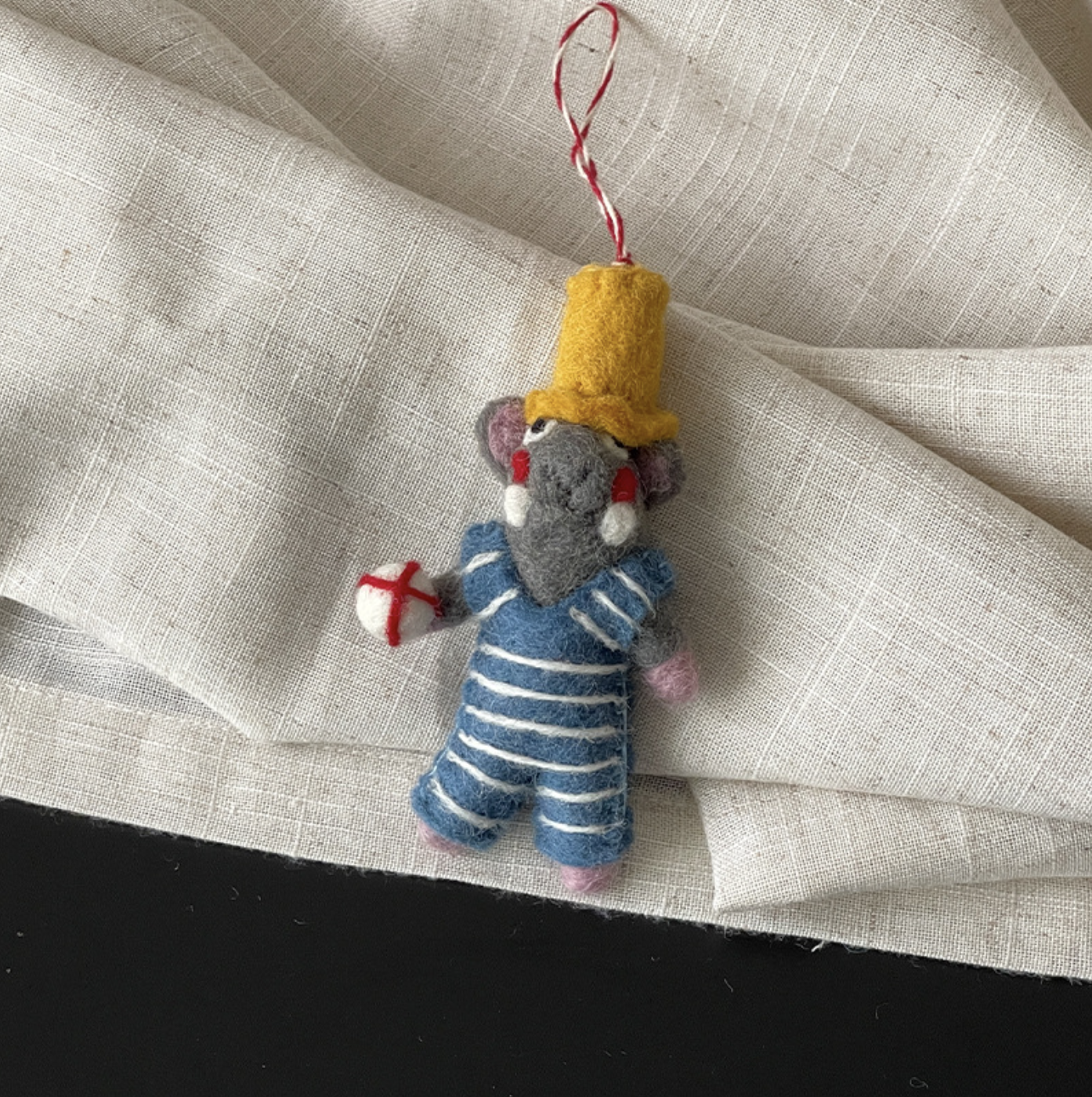 Summer Hippo Wool Felt Pendant