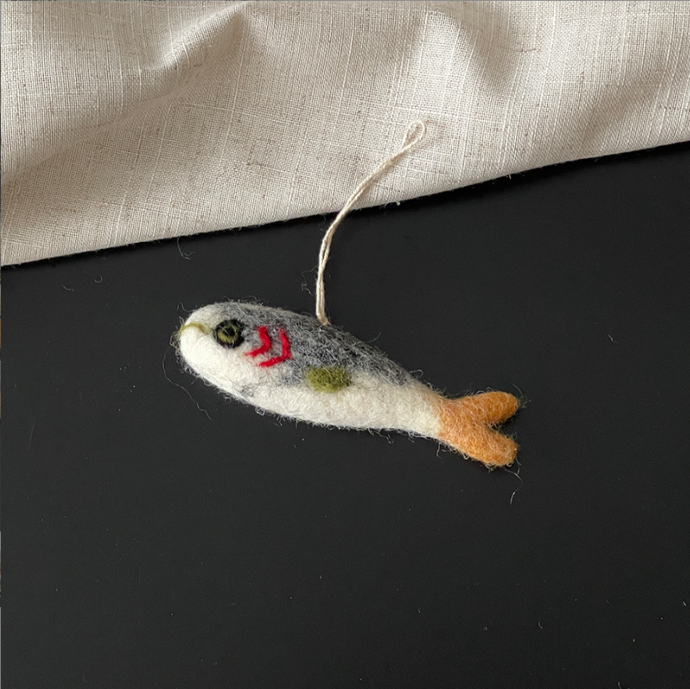 "Salted Fish" Wool Felt Pendant
