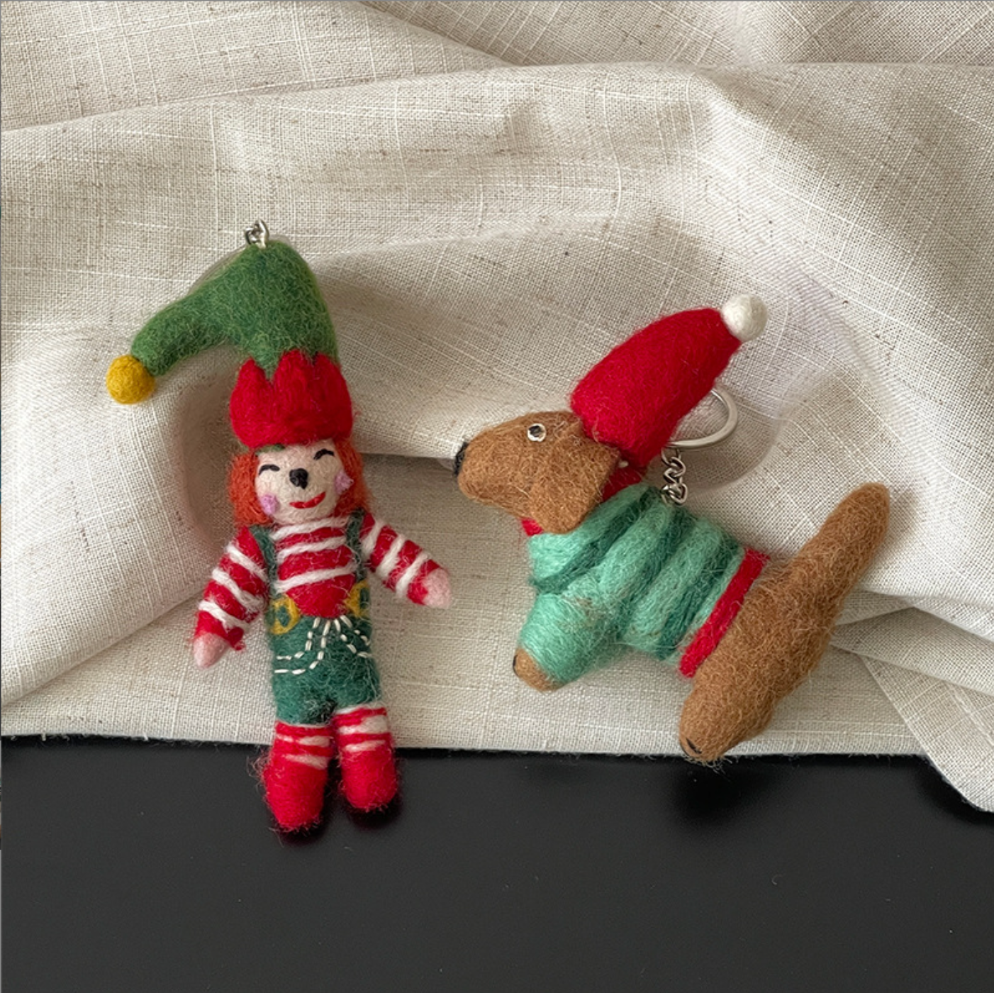 Circus Girl Wool Felt Pendant