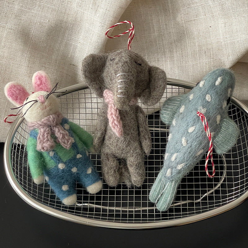 Whale Wool Felt Pendant