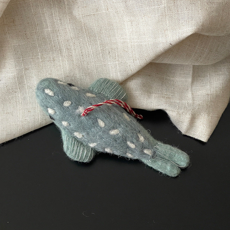 Whale Wool Felt Pendant