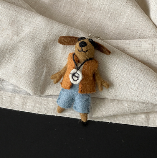 Rap Dog Wool Felt Pendant