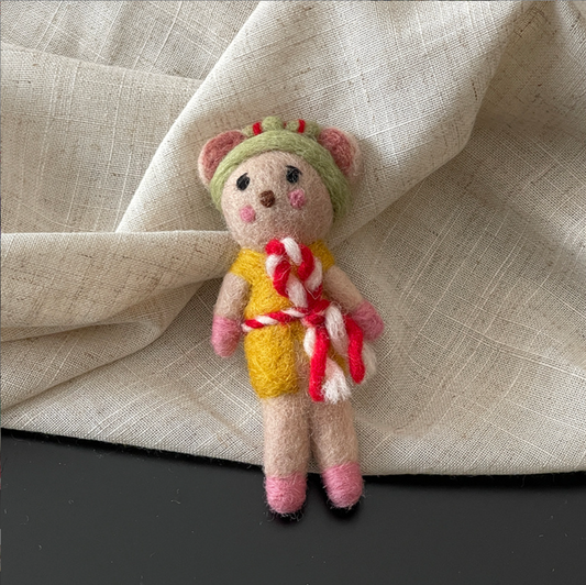 Headband Mouse Wool Felt Pendant