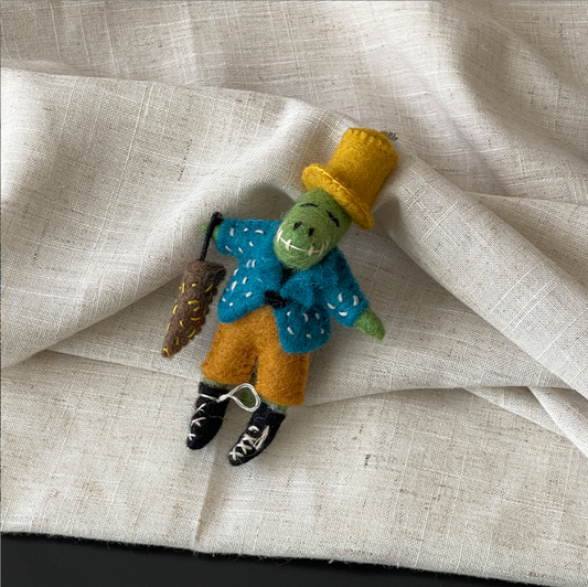 Mr. Umbrella Crocodile Wool Felt Pendant
