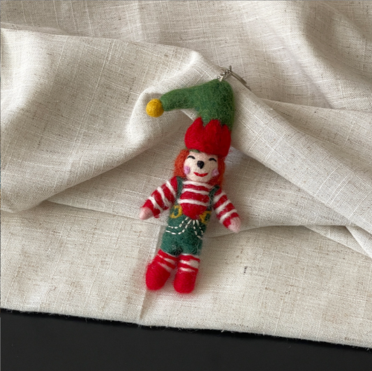 Circus Girl Wool Felt Pendant