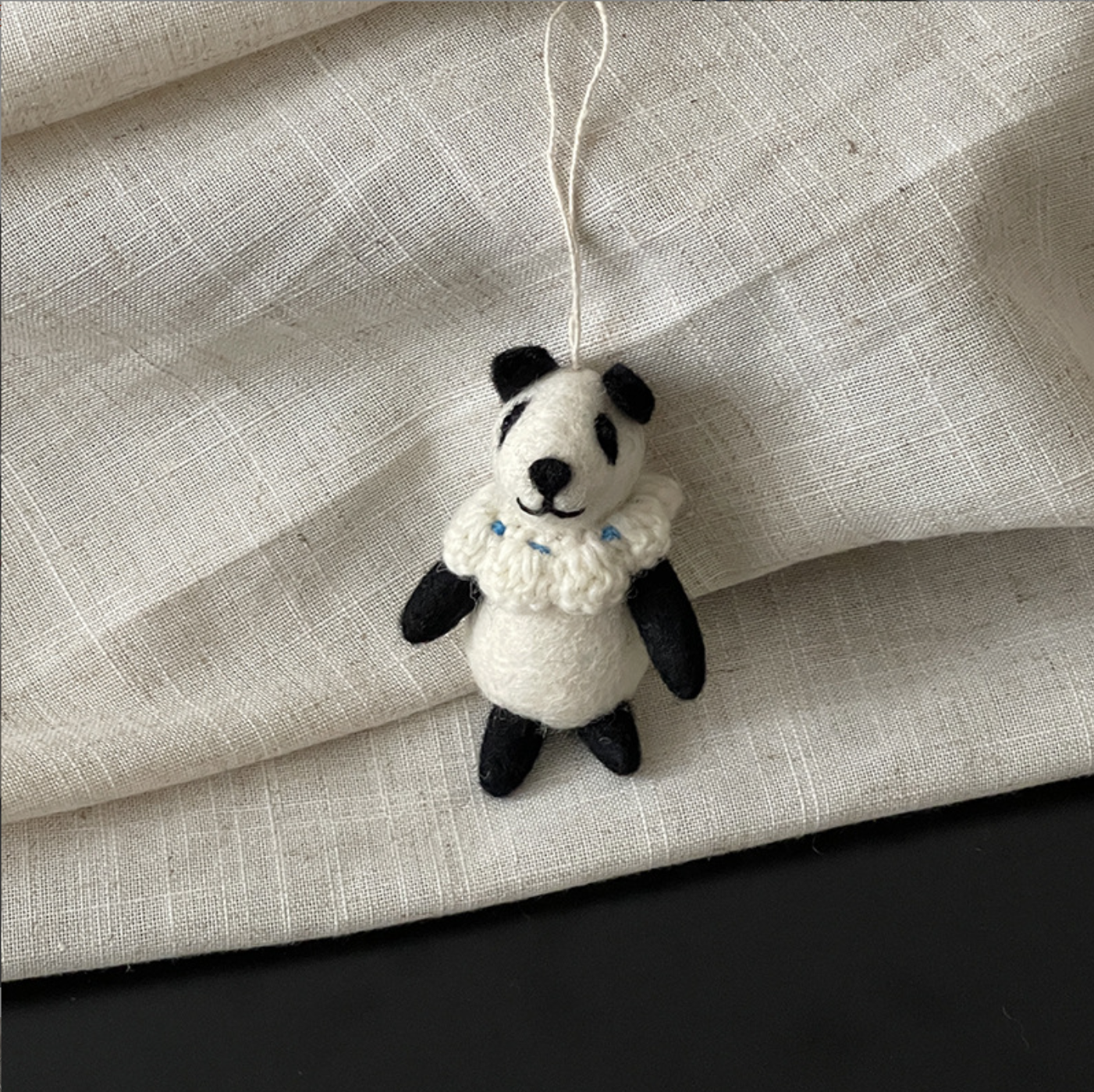 Panda Wool Felt Pendant