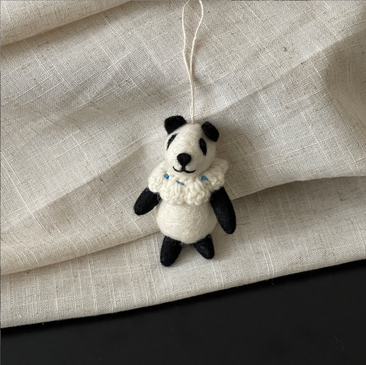 Panda Wool Felt Pendant
