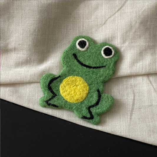 Frog Wool Felt Coaster