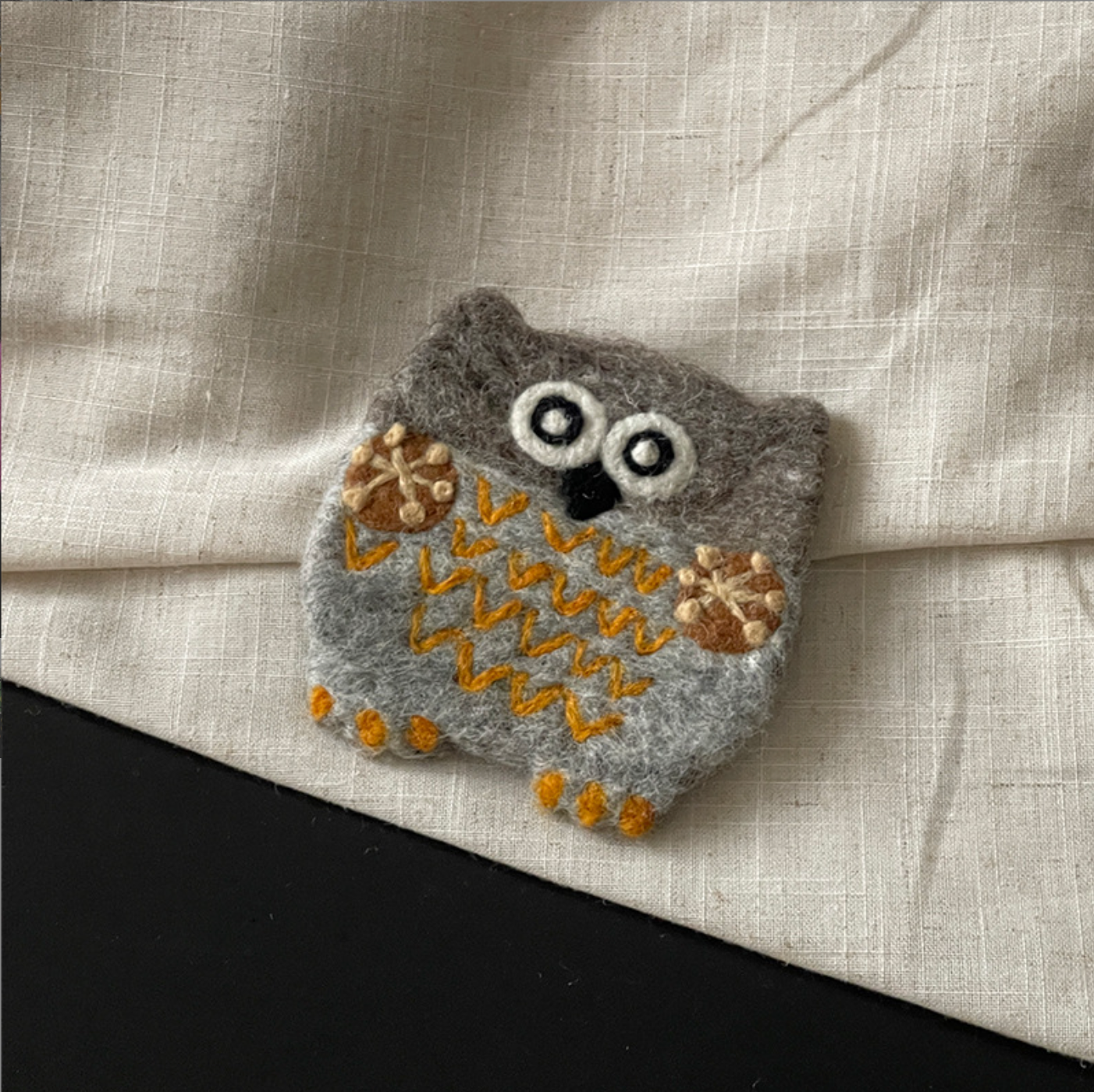 Owl Wool Felt Coaster