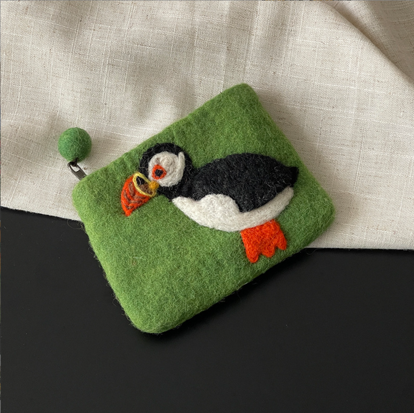 Toucan Wool Felt Coin Purse
